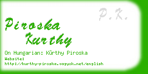 piroska kurthy business card
